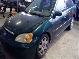 2001 HONDA CIVIC, GREEN,EX,1.7L,VTEC,AT, A25087